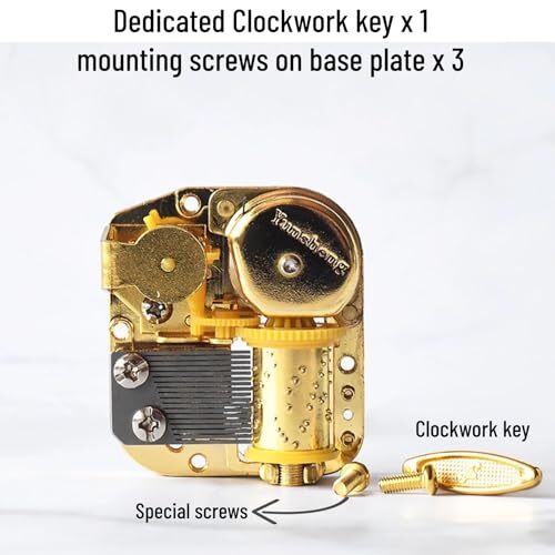 Music Box Mechanism,Swan Lake 18 Note Musical Movement Gold Swan Lake/Gold - Bild 4 von 6