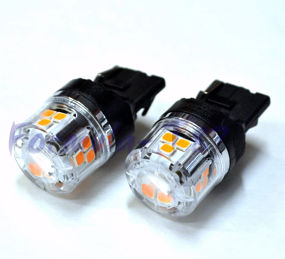 LED 15W 7440 Naranja Ámbar Dos Bombillas Luz Señal de Giro Frontal Repuesto Actualización Foto 4 de 4