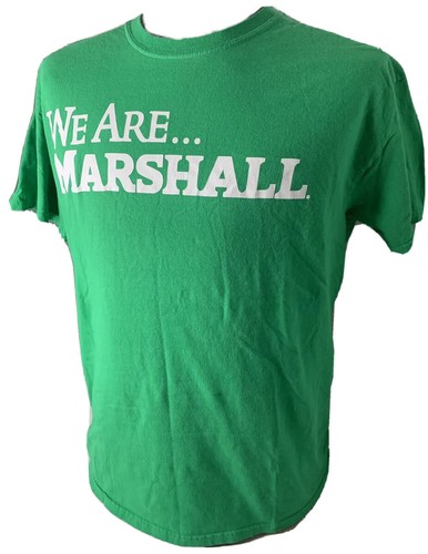 MARSHALL UNIVERSITY WE ARE MARSHALL GREEN SHORT SLEEVE T SHIRT, LARGE