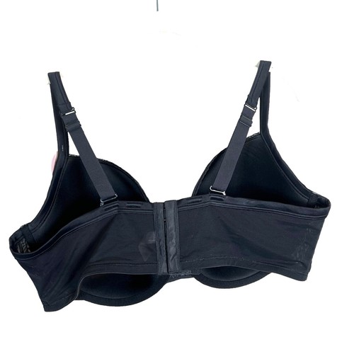 Cacique Lightly Lined Lace T-Shirt Bra Black 44DDD NWT - Picture 2 of 5