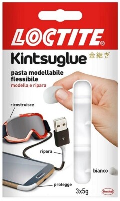 LOCTITE KINTSUGLUE FLEXIBLE MOLDABLE PASTA MODEL REPAIR RECONSTRUCT. WHITE