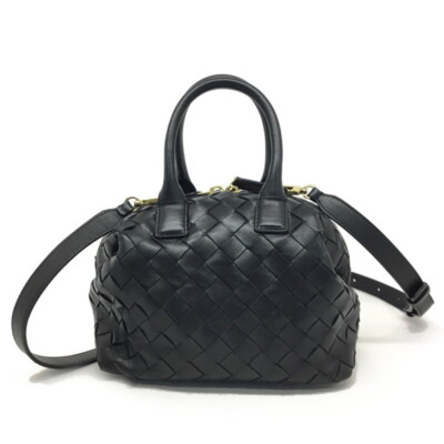ハンドバッグ BOTTEGA VENETA BLACK LEATHER MINI KOBLE HANDBAG Bottega Veneta Mini Bowlet 2Way Handbag Shoulder Bag