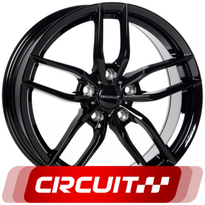 CIRCUIT PERFORMANCE CP34 17x7.5 5x112 +35 FULL GLOSS BLACK WHEELS (SET OF 4)