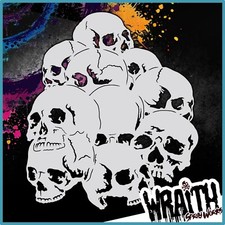 Skull Stack 2 - Reusable Airbrush Stencil Template