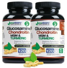  Pack of 2  1 All Natural Glucosamine, Chondroitin, MSM, Turmeric, and Collagen
