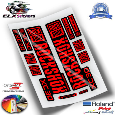 ROCKSHOX XC 30 FLUOR AUFKLEBER AUTOCOLLANTS ADESIVI STICKERS WP275 FORK MTB 