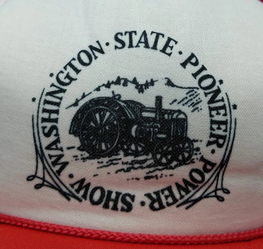 WASHINGTON STATE PIONEER POWER SHOW Sombrero Vintage Rojo/Blanco Gorra Ajustable Foto 3 de 4