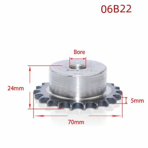 Pitch 9.525mm 06B piñón de transmisión de cadena 9 - 60 dientes cadena de rodillos / eslabones de cadena - Imagen 18 de 56