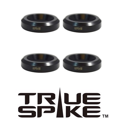 #ad 4 PC TRUE SPIKE LUG NUTS FLAT SEAT WHEEL ADAPTER WASHER TO 60 DEGREE TAPERED $19.88