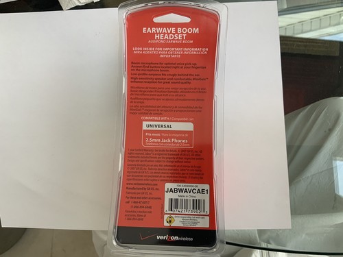 VERIZON WIRELESS Jabra JABWAVCAE1 Earwave Boom Universal Headset 2.5mmAdapterNEW - Picture 6 of 8