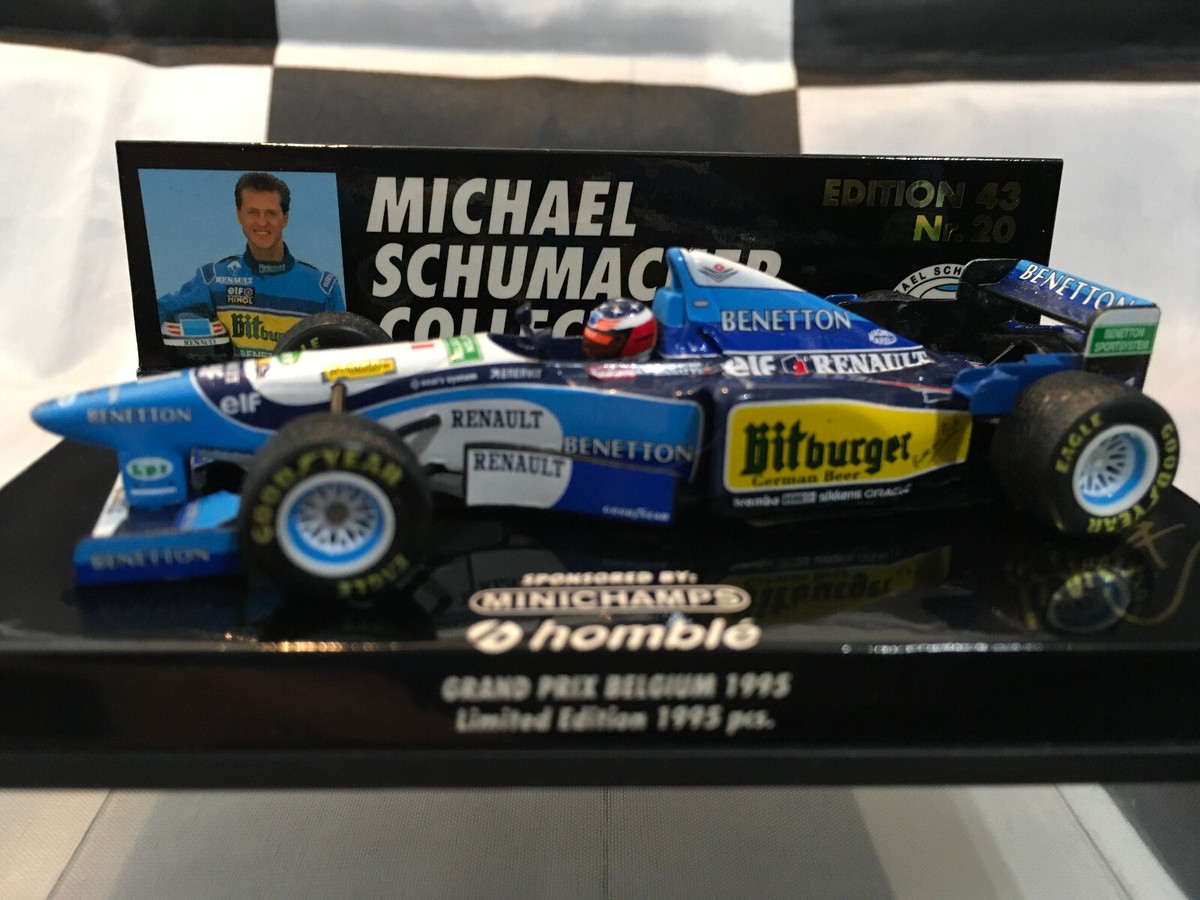Miniature F1 Minichamps Benetton B195 Schumacher 1995 GP Belgique