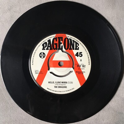 The Dragons- Hello, I Love Maria 1970 7'' 45RPM Page One EXTREMELY RARE PROMO VG+