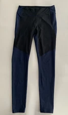 Outdoor Voice tech sweat two tone legging blue black medium