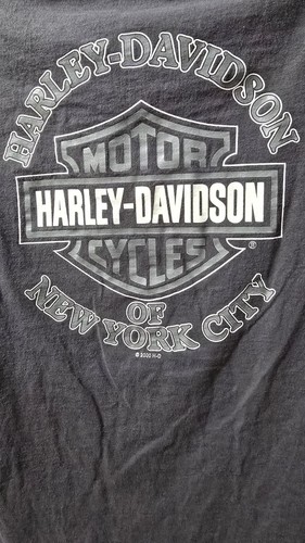 Mens VTG Harley Davidson Live Ride Freedom New York City T Shirt 2000 Sz XL Gray - Picture 5 of 8