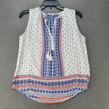 Collective Concepts Top XS Multicolored Floral Sleeveless Boho