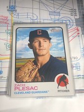 2022 Topps Heritage Base #240 Zach Plesac Cleveland Guardians M12