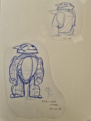 Seltene Disney TOY STORY 3 Original Animation Art Figurenzeichnung #37