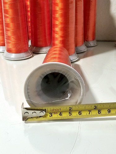 MADEIRA (8 PACK) Polyneon #40 Polyester Embroidery Thread 2500m Orange 1987 - Picture 2 of 4