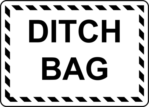 DITCH BAG | Adhesive Vinyl Sign Decal - Picture 1 of 4