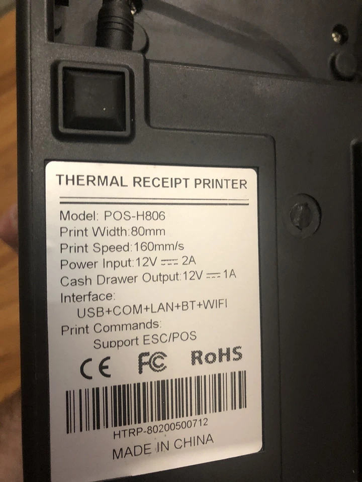 Hoin Pos / Till Thermal Printer POS-H806 "USB" with PSU - Image 4 of 4