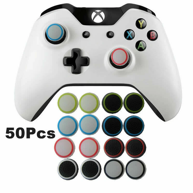 50X Controller Thumb Stick Grip Caps Cover For PS5 PS4 Xbox One S X 360 Wii U - Image 3 of 4