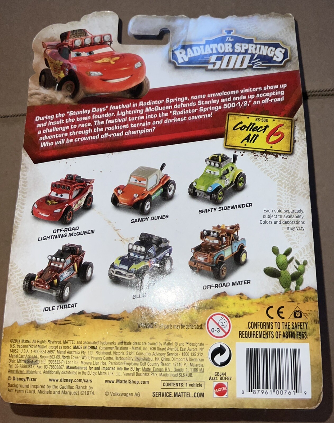 MATTEL DISNEY PIXAR CARS OFF-ROAD MATER RADIATOR SPRINGS 500 1/2 DIE-CAST - NEW - Picture 2 of 2