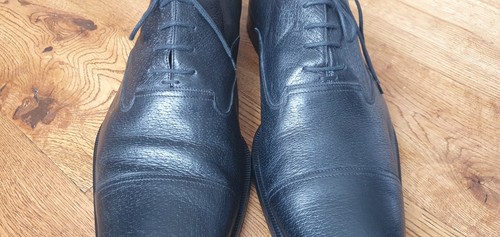 Gucci men's black leather oxford shoes size EU 45, UK 11 - Picture 6 of 23