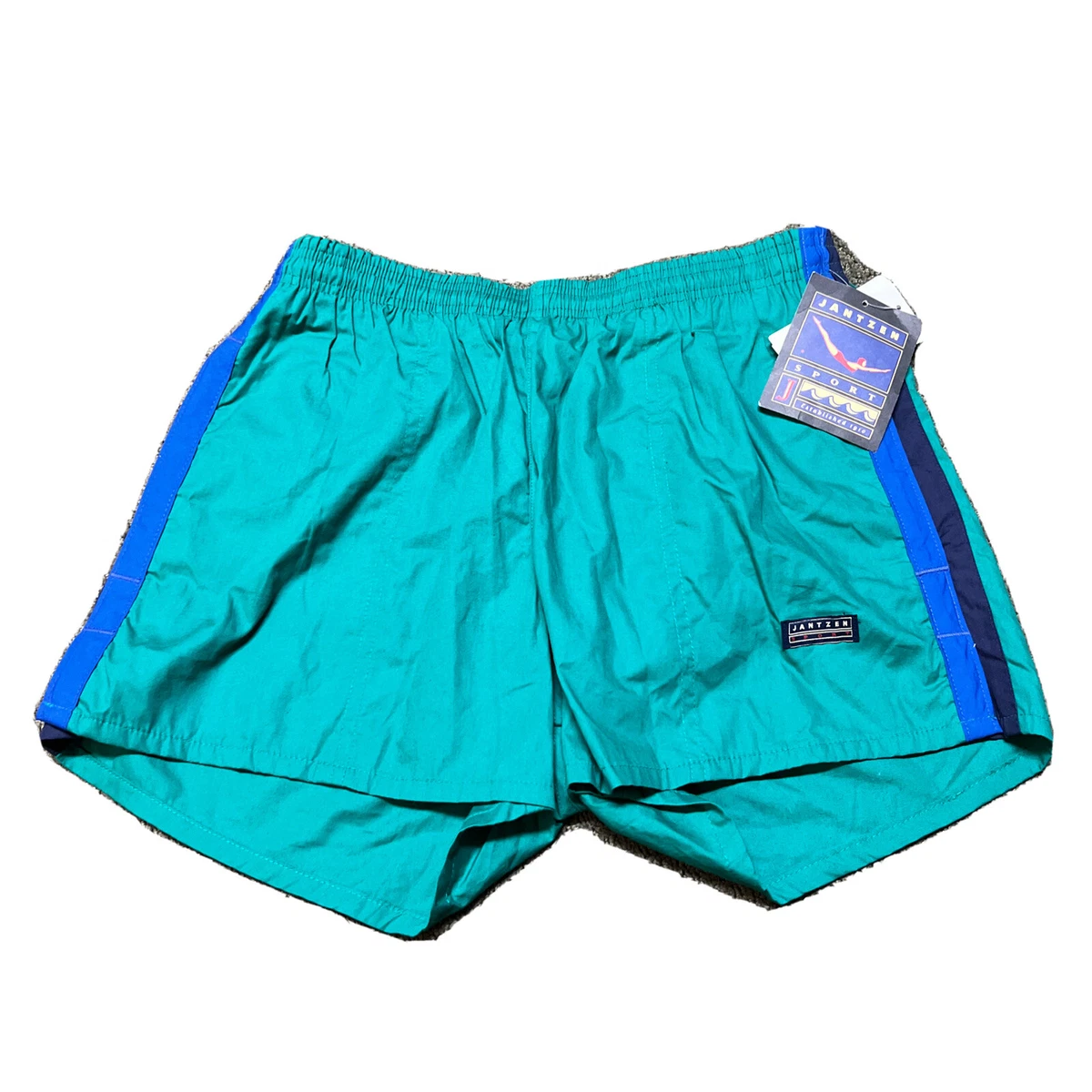 Vintage Jantzen Sport Swim Shorts NWT Three Tone Color Strips eBay