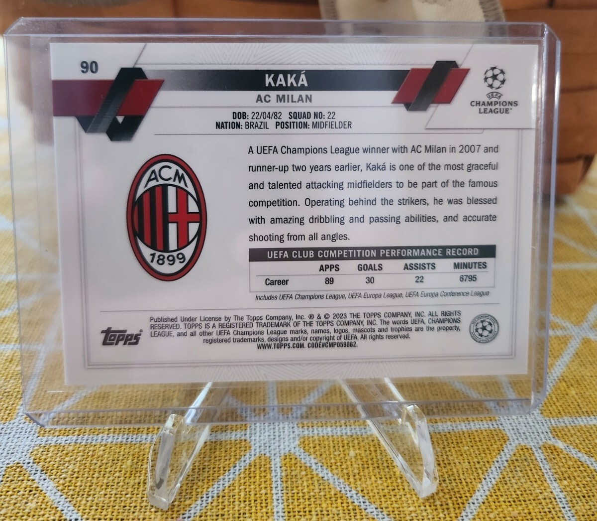2022-23 TOPPS UEFA CLUB COMPETITIONS KAKA IMAGE VARIATION SP 2022-23 TOPPS UEFA CLUB COMPETITIONS KAKA IMAGE VARIATION SP