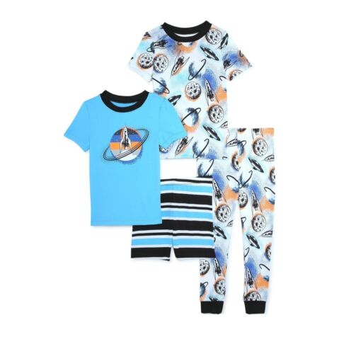 Cozy Jams Baby and Toddler Boy Pajama Sleepwear Set, 4-Piece