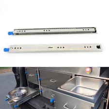 Full Extension Ball Bearing Drawer Solid Steel Ball Heavy Slides Smooth Sliding