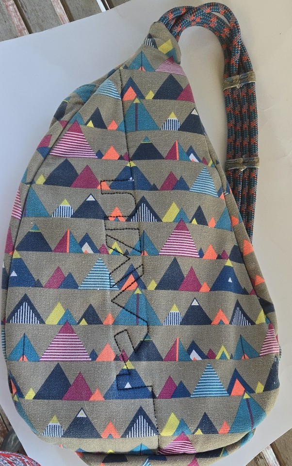 Kavu Crossbody Sling Rope Bag. Hiking Shopping Camping Thrifting Bag