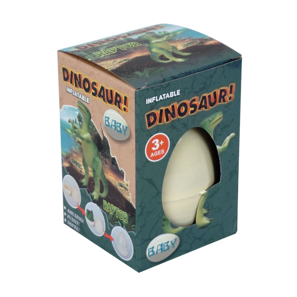 4 Pack Inflatable Dinosaur Baby Raptor, Brachiosaurus, Tyrannosaurus, Triceratop - Image 3 of 4