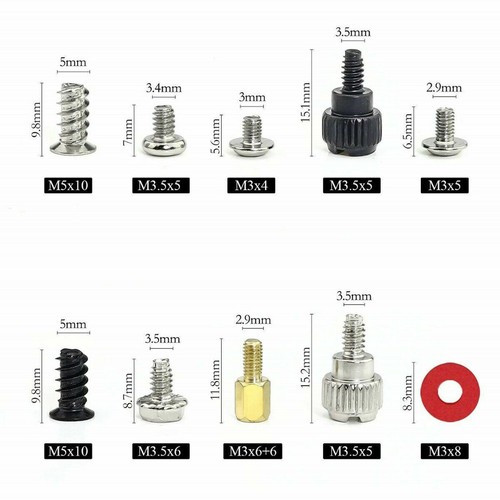 300pcs Computer Screw Standoffs Set Kit For Hard Drive Case Motherboard Metal - Afbeelding 7 van 7