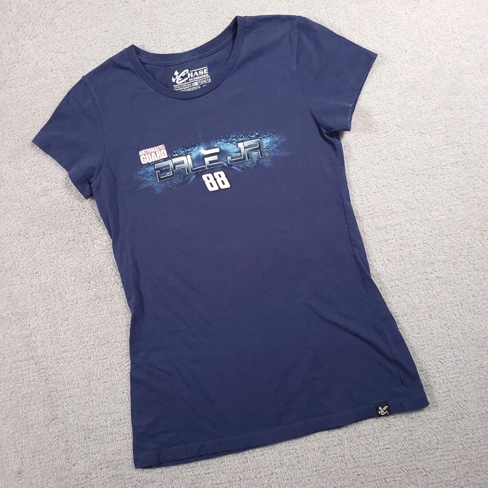 Camisa para mujer Dale Earnhardt Jr M azul Nascar carreras doble cara Guardia Nacional Foto 2 de 4