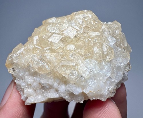 109 GM Ultra Rare New Found White Garnet Crystals Bunch On Matrix @ArangBarang - Picture 12 of 17