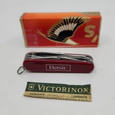 Vintage Advertising BASIC Cigarettes Victorinox Officer Suisse Swiss Army Tool