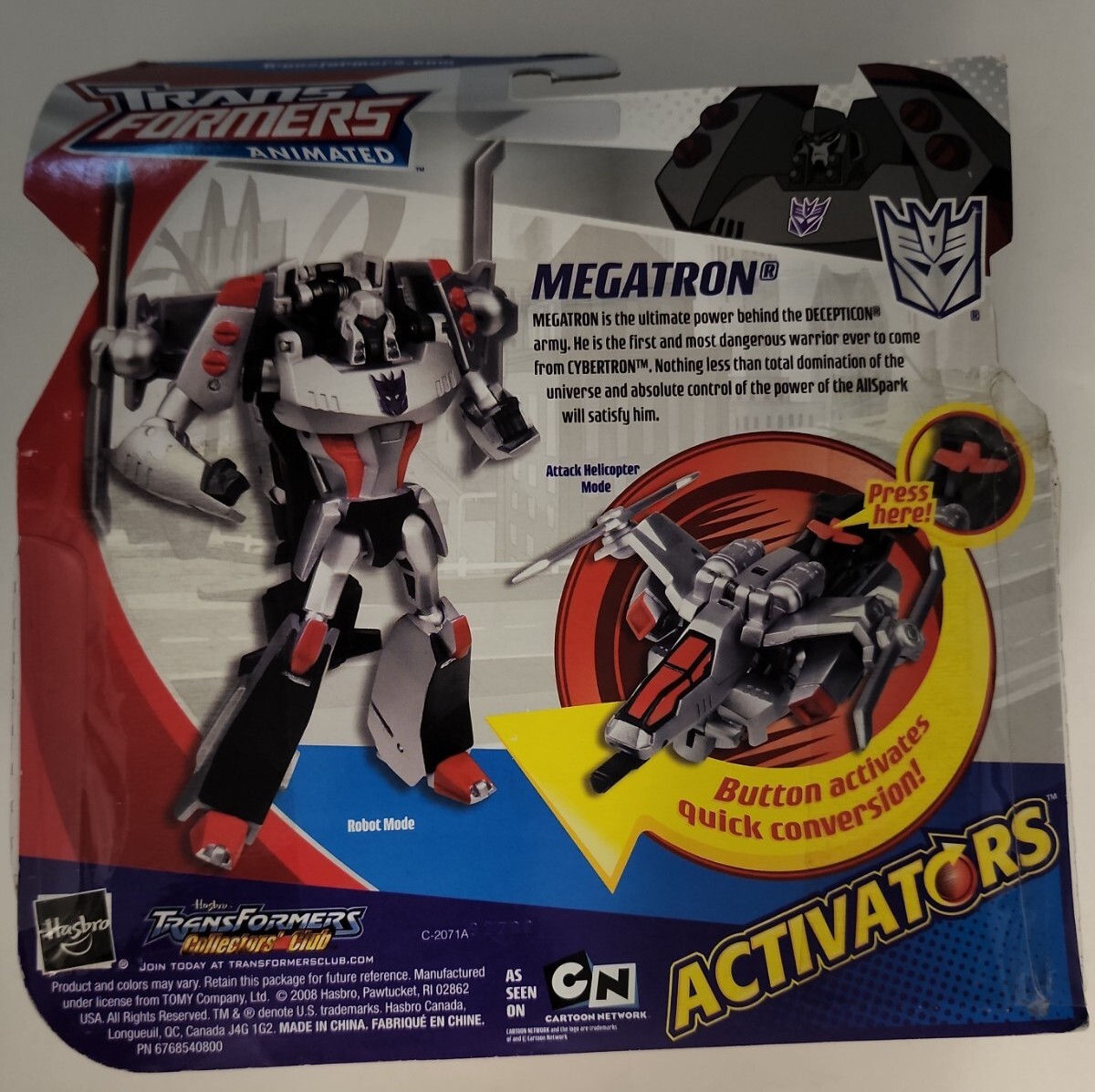 Transformers 2008 Animated Activators Decepticon Megatron