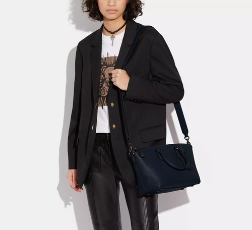 Neu mit Etikett Coach Kreide Weiß Kieselleder Cara Schultertasche Tasche CE741 - Bild 20 von 20