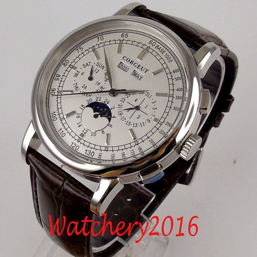 Luxury 42mm CORGEUT Moon Phase Date week Automatic Movement men's Wristwatches - Picture 4 of 6