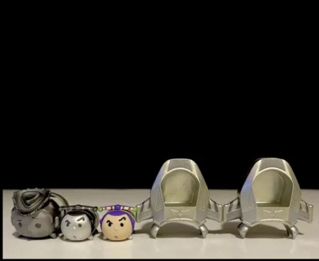 Редкий Disney Tsum Tsum *ИСТОРИЯ ИГРУШЕК* СЕРЕБРО Woody Buzz космические корабли фигурки набор из 5 - Изображение 2 из 4