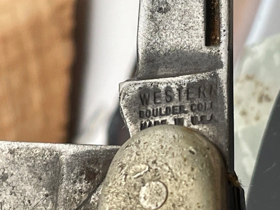 Vintage Western Cutlery Boulder Colo Hecho en EE. UU. #426 3 hojas Stockman--2596.23 Foto 3 de 4