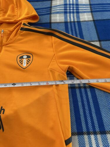 2022-23 Leeds United Player Issue 1/4 Zip Hoodie Jacke Herren Small S Orange Oj - Bild 6 von 7