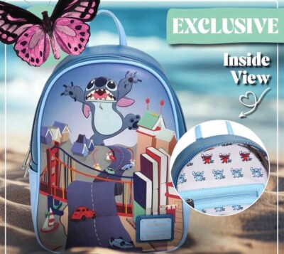 NWT Loungefly Disney Stitch Badness Terror San Francisco  display picture 1