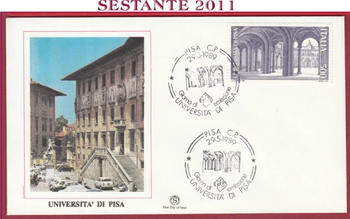 ITALY FDC FILAGRANO UNIVERSITY OF PISA 1989 CANCELLATION U214