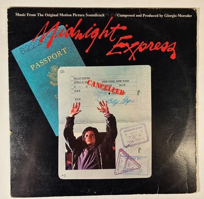 Giorgio Moroder Midnight Express Soundtrack LP NBLP 7114 Allen Zentz VG+/VG