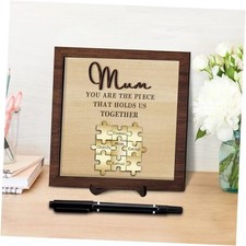 Mom You are The Piece That Holds Us Together Puzzle Sign, Mothers Day Wood