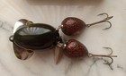 VINTAGE CUSTOM HAND MADE WESTERN PA RARE TOPWATER FROG MUSKY SIZE JITTERBUG BOX — photo 3