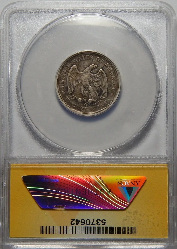 1875-S ANACS F15 SEATED LIBERTY TWENTY CENTS - Image 4 of 4