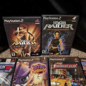 16 PlayStation 2 PS2 Games Tomb Raider Star Wars Jak Sly Cooper Spyro Midnight